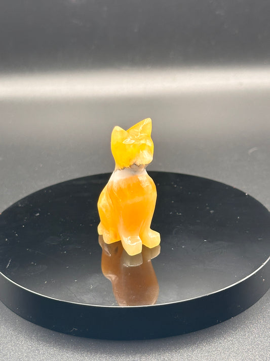 Orange Calcite Cat (ON RESERVE for Mina B.)